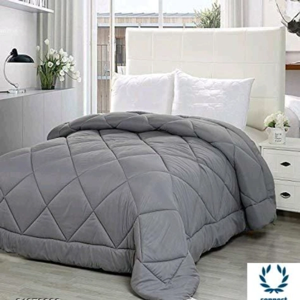 EAlma200 GSM Microfibre Comforter Double Bed for Winter | Luxurious Quilt Blanket Double Bed | Soft Microfiber Qulits AC Comforters | Size 100X90 Inch Grey - Free Size, Grey, Cotton, Pack of1